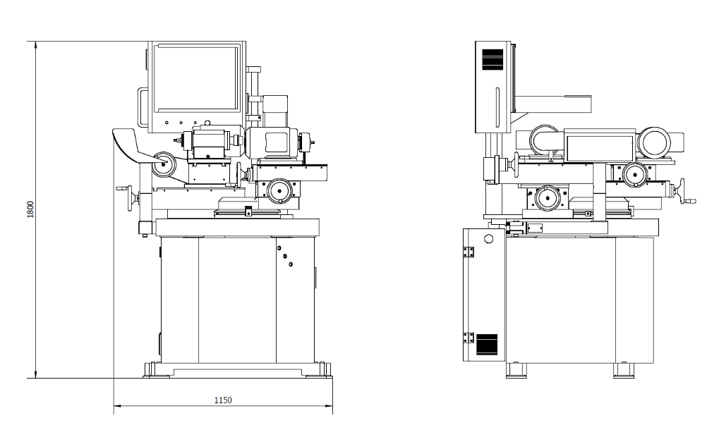 Technical Drawing of the X3 Grinding Wheel Dressing Machine